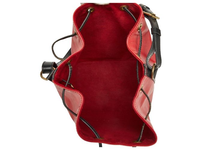 Noe Borsa a Spalla Louis Vuitton Epi Petit Noé Bicolor Nero Rosso - vista 11