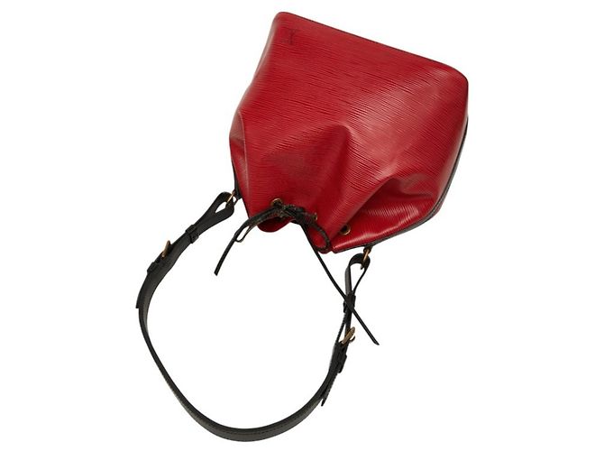 Noe Borsa a Spalla Louis Vuitton Epi Petit Noé Bicolor Nero Rosso - vista 4