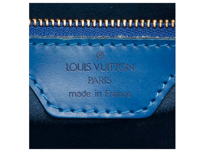 Borsa Tote Louis Vuitton Epi Lussac Blu - vista 10