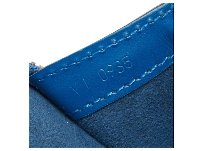 Borsa Tote Louis Vuitton Epi Lussac Blu - vista 11