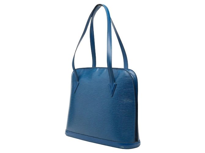 Borsa Tote Louis Vuitton Epi Lussac Blu - vista 2