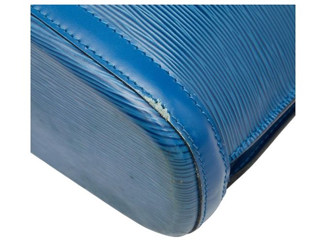 Borsa Tote Louis Vuitton Epi Lussac Blu - vista 7