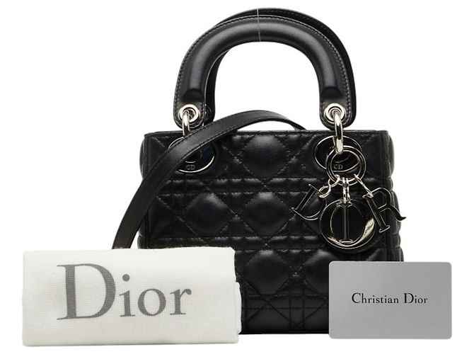 Borsa Lady Cannage Christian Dior Nero - vista 11
