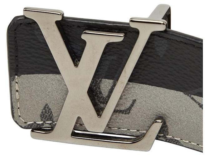 Cintura Louis Vuitton Monogram Eclipse Marrone Nero - vista 4