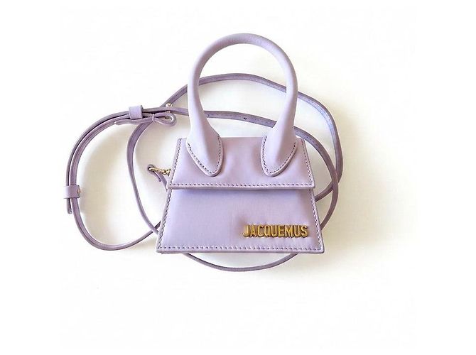 Jacquemus Le Chiquito Mini Borsa in Pelle Lavanda Porpora - vista 3