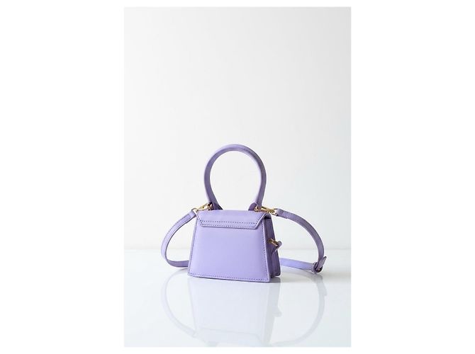 Jacquemus Le Chiquito Mini Borsa in Pelle Lavanda Porpora - vista 4