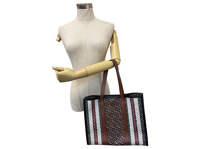 Borsa Tote Burberry TB marrone - vista 10