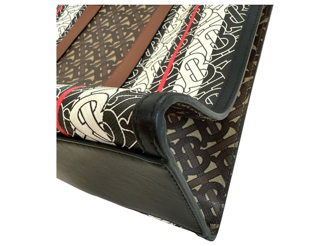 Borsa Tote Burberry TB marrone - vista 4