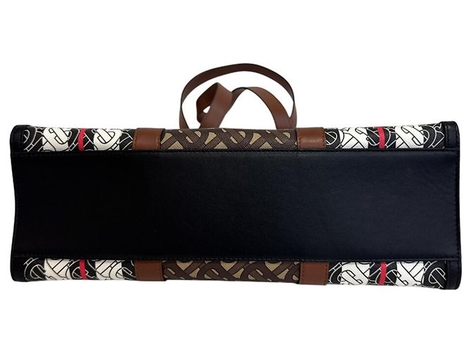Borsa Tote Burberry TB marrone - vista 7