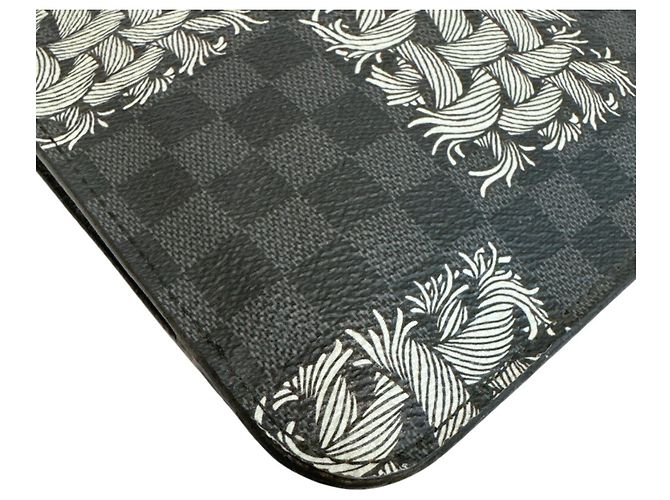 Louis Vuitton N61232 Christopher Nemes Pochette Jour GM Clutch Marrone Nero Bianco - vista 4
