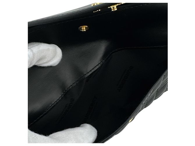 Burberry Leder-Bifold-Geldbörse Schwarz - Ansicht 11
