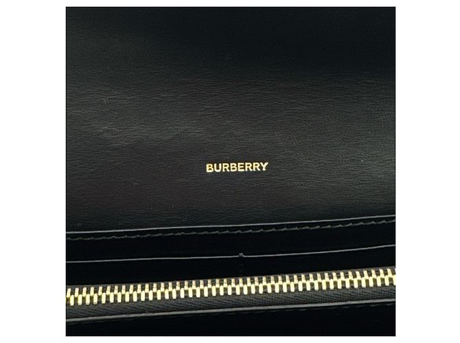 Burberry Leder-Bifold-Geldbörse Schwarz - Ansicht 12