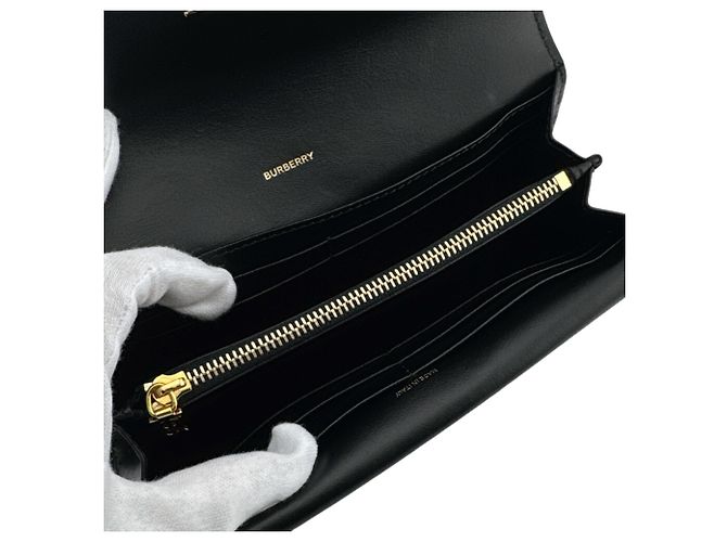 Burberry Leder-Bifold-Geldbörse Schwarz - Ansicht 8