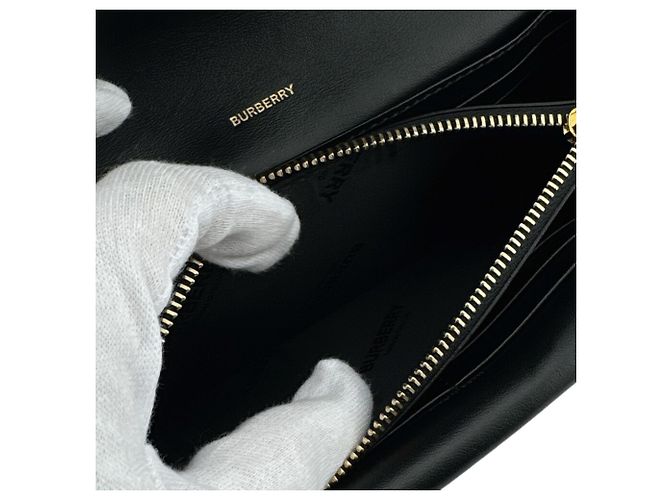 Burberry Leder-Bifold-Geldbörse Schwarz - Ansicht 9