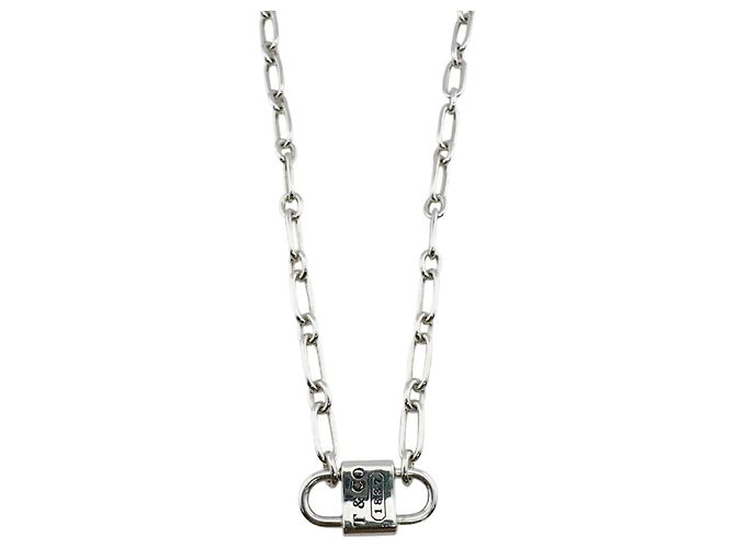 Tiffany & Co Collana Tiffany Double Lock 1837 Choker Chain Argento - vista 3