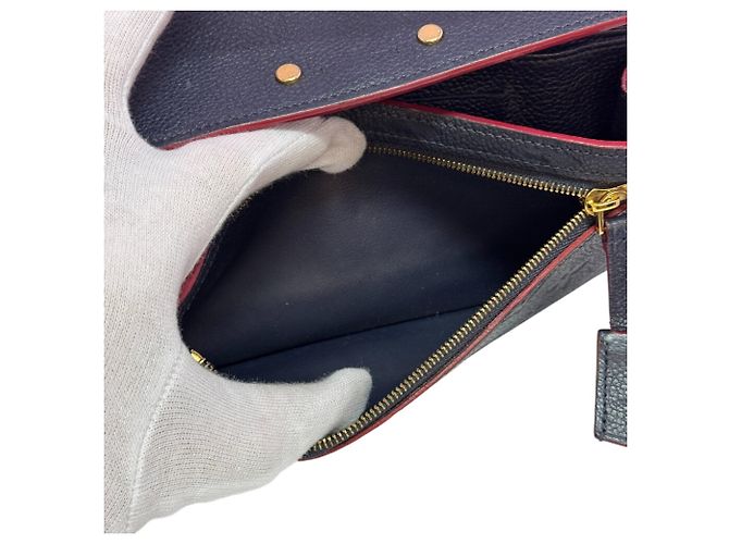 Cartera larga Louis Vuitton Monogram Empreinte Azul marino - vista 13