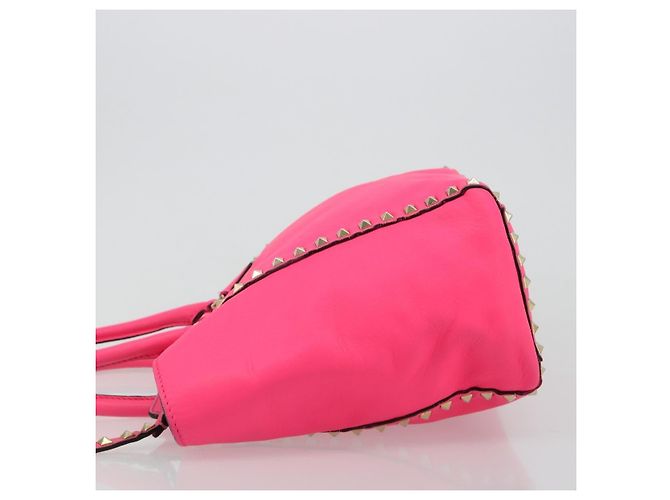 Tote Valentino Garavani Rockstud in pelle morbida Medium Rosa - vista 4