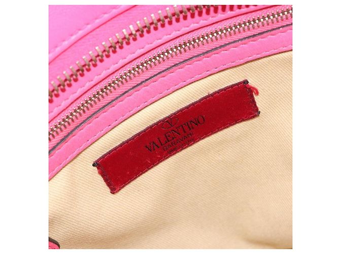 Tote Valentino Garavani Rockstud in pelle morbida Medium Rosa - vista 6