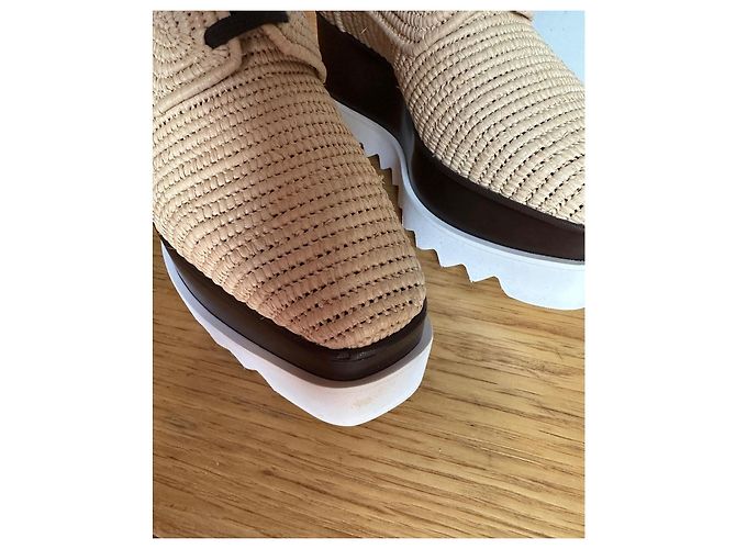 Stella Mc Cartney Stella McCartney Elyse Raffia Platform Shoes - vista 2