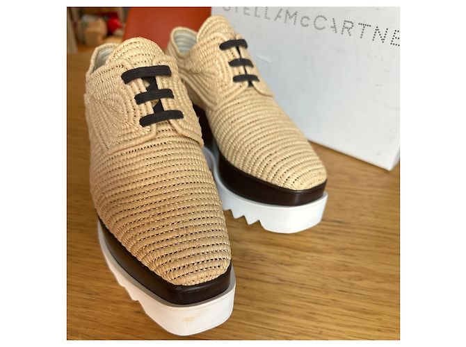Stella Mc Cartney Stella McCartney Elyse Raffia Platform Shoes - vista 3