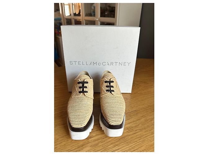 Stella Mc Cartney Stella McCartney Elyse Raffia Platform Shoes - vista 4