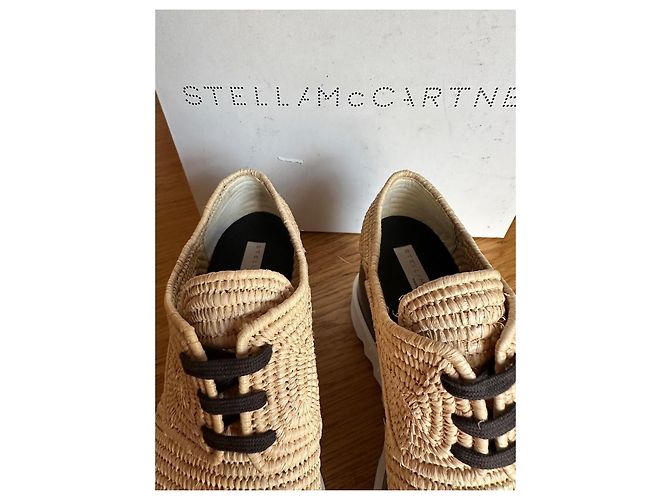 Stella Mc Cartney Stella McCartney Elyse Raffia Platform Shoes - vista 8