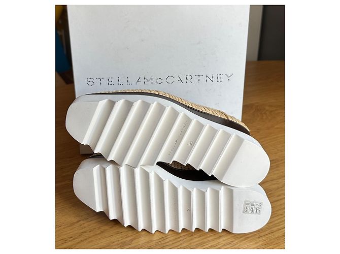 Stella Mc Cartney Stella McCartney Elyse Raffia Platform Shoes - vista 9