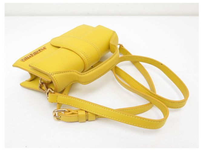 BORSA A MANO JACQUEMUS LE BAMBINO 213BA006 IN PELLE GIALLA A SPALLA Giallo - vista 3