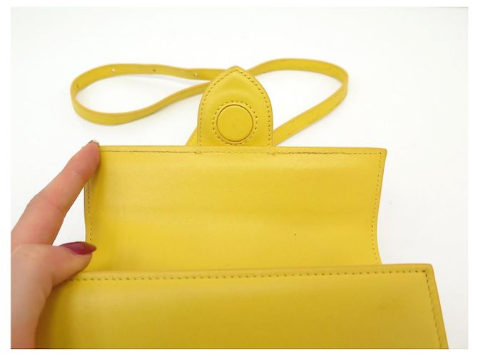 BORSA A MANO JACQUEMUS LE BAMBINO 213BA006 IN PELLE GIALLA A SPALLA Giallo - vista 6