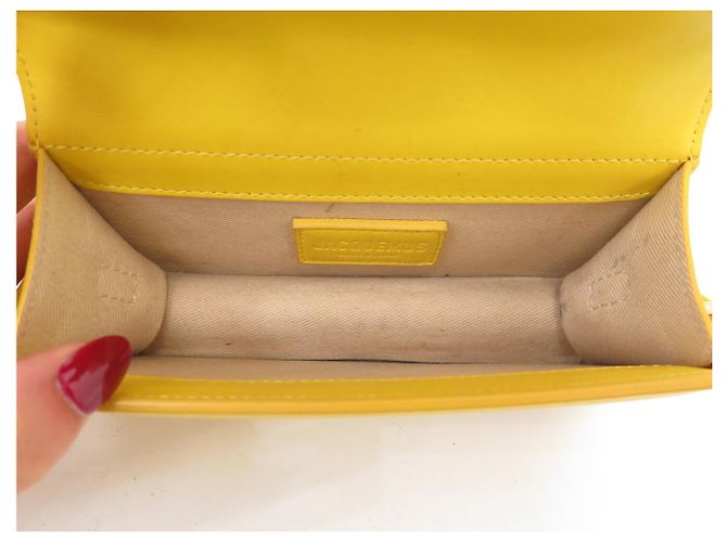 BORSA A MANO JACQUEMUS LE BAMBINO 213BA006 IN PELLE GIALLA A SPALLA Giallo - vista 7