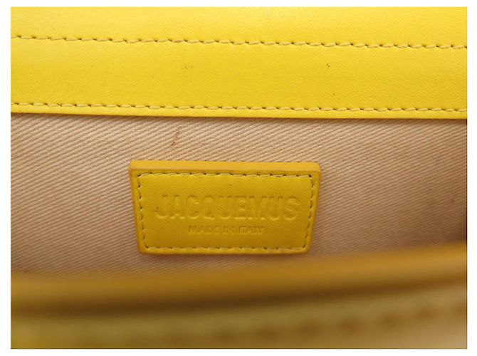 BORSA A MANO JACQUEMUS LE BAMBINO 213BA006 IN PELLE GIALLA A SPALLA Giallo - vista 8
