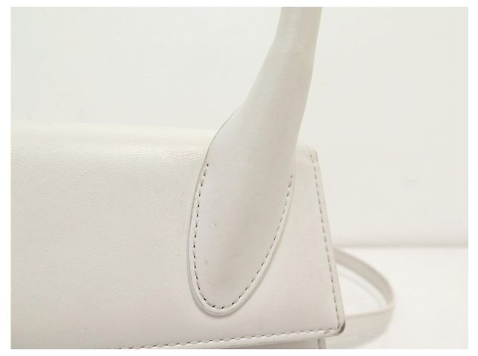 BORSA A SPALLA JACQUEMUS LE CHIQUITO 213BA002 PELLE BIANCA Bianco - vista 15