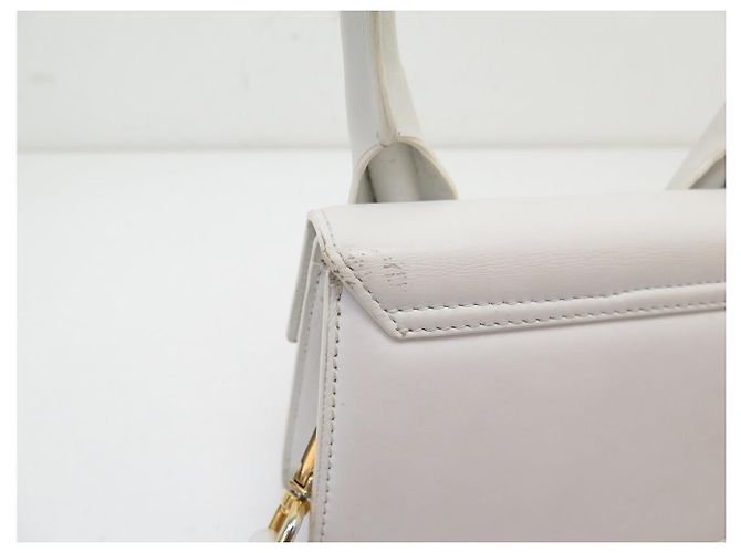 BORSA A SPALLA JACQUEMUS LE CHIQUITO 213BA002 PELLE BIANCA Bianco - vista 17