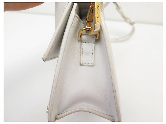 BORSA A SPALLA JACQUEMUS LE CHIQUITO 213BA002 PELLE BIANCA Bianco - vista 19