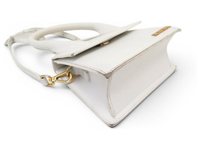 BORSA A SPALLA JACQUEMUS LE CHIQUITO 213BA002 PELLE BIANCA Bianco - vista 5