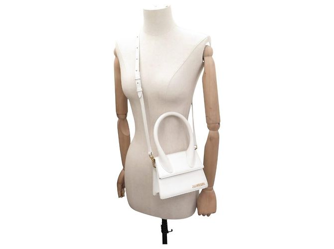 BORSA A SPALLA JACQUEMUS LE CHIQUITO 213BA002 PELLE BIANCA Bianco - vista 7