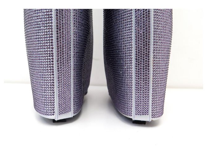 NEUE GIVENCHY SHARK LOCK STRASS & LEDER STIEFEL SCHUHE 39 Lila - Ansicht 5