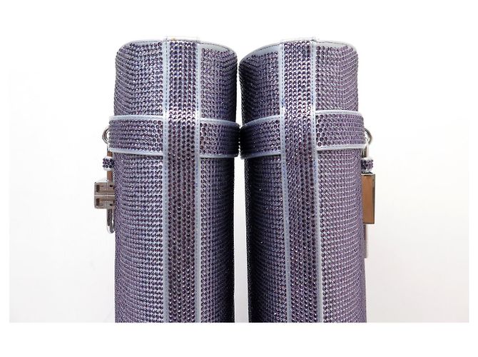 NEUE GIVENCHY SHARK LOCK STRASS & LEDER STIEFEL SCHUHE 39 Lila - Ansicht 6