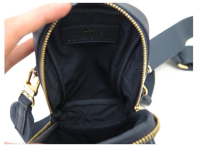 NUOVA SACOCHE LOUIS VUITTON X NIGO DOUBLE PHONE M81060 PELLE MONOGRAM DENIM Blu - vista 10