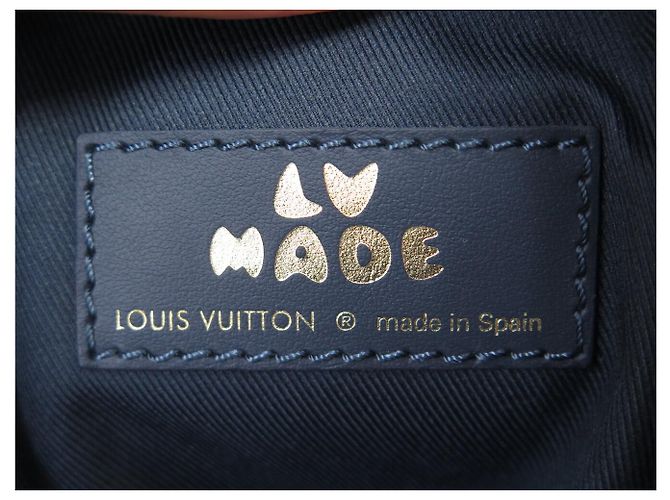 NUOVA SACOCHE LOUIS VUITTON X NIGO DOUBLE PHONE M81060 PELLE MONOGRAM DENIM Blu - vista 11