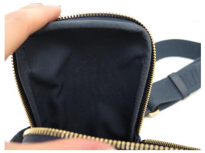 NUOVA SACOCHE LOUIS VUITTON X NIGO DOUBLE PHONE M81060 PELLE MONOGRAM DENIM Blu - vista 12