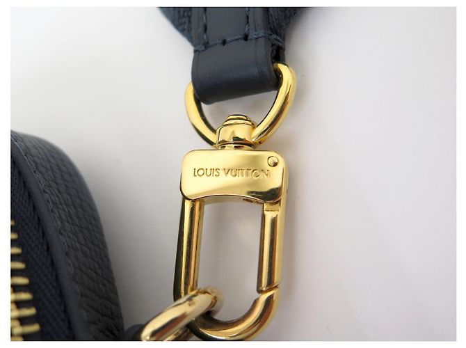NUOVA SACOCHE LOUIS VUITTON X NIGO DOUBLE PHONE M81060 PELLE MONOGRAM DENIM Blu - vista 8