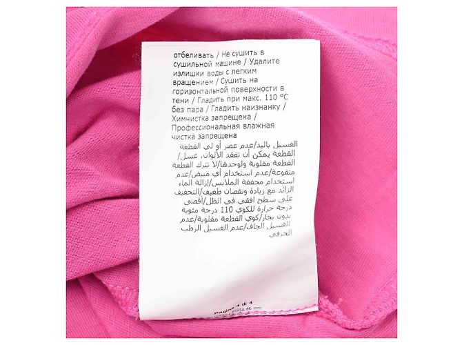 T-shirt Moschino con logo Double Question Mark in cotone rosa - vista 7