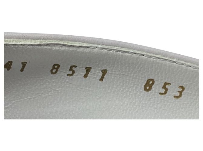 Décolleté Bow Chain dettagliate in pelle grigia Casadei Grigio - vista 8