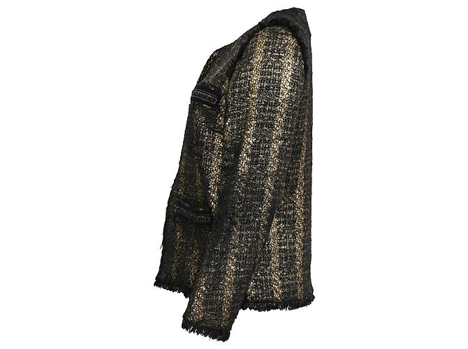 Sandro Cropped Blazer aus Metallic-Tweed Mehrfarben - Ansicht 2