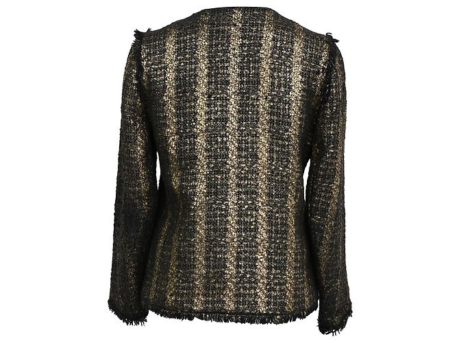 Sandro Cropped Blazer aus Metallic-Tweed Mehrfarben - Ansicht 3