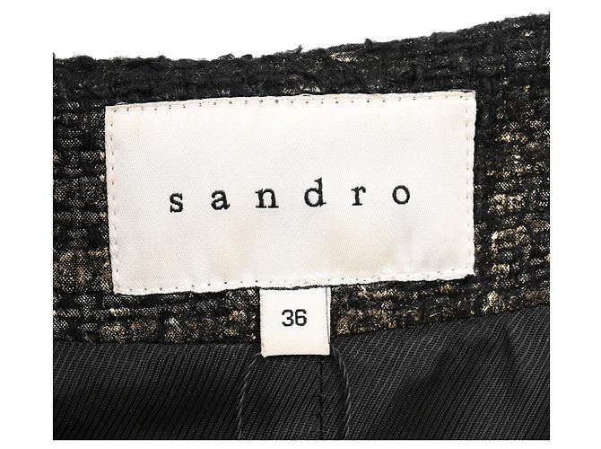 Sandro Cropped Blazer aus Metallic-Tweed Mehrfarben - Ansicht 4