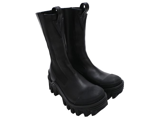 Versace Mid-Calf Chelsea Boots aus Leder in Schwarz - Ansicht 4