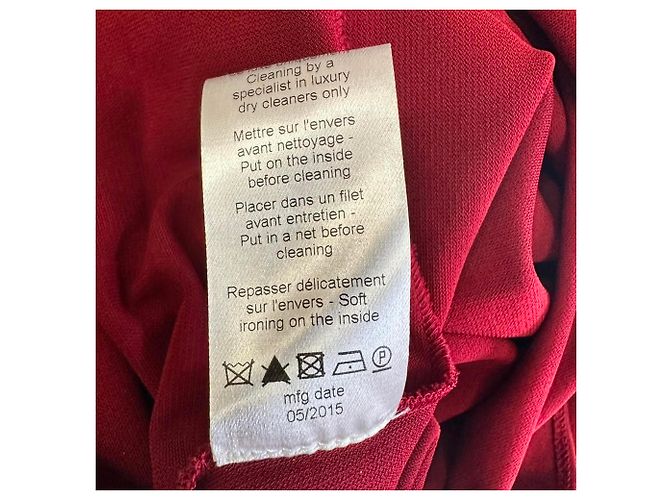 Mini abito a maniche lunghe Lanvin in viscosa bordeaux Rosso Bordò - vista 6
