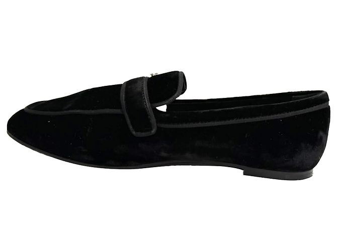 Tod's Loafer aus schwarzem Samt mit Kristallbesatz - Ansicht 4